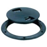 Tampa De Inspeção 4Pol Redonda Preta