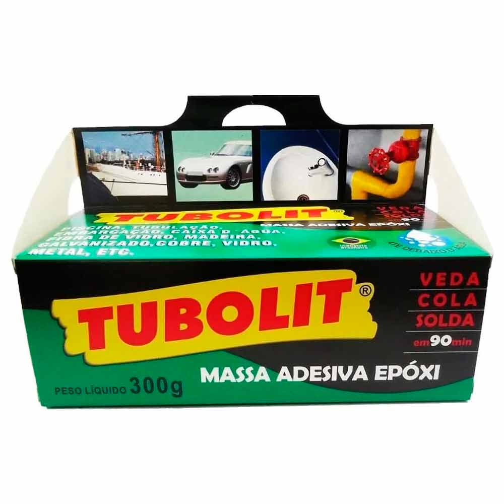 18110e5ac3513a0471cc6e3fdeffb01e.jpg Massa Epoxi Adesiva Tubolit 300G - Imagem 1