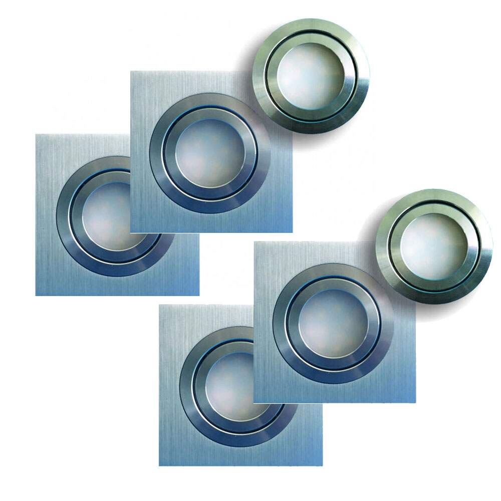 1815de7a6fb648ac2d3a6c7027bba21d.jpg Kit 4 x Spot Náutico de Embutir Fiji Aluminium 2x1 Optolamp 12-24V - Imagem 1