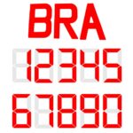 Numeral Letra R Digital Velas 30,5cm Vermelho Laser