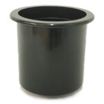 Porta Copo De Embutir Preto Grande 110X95mm