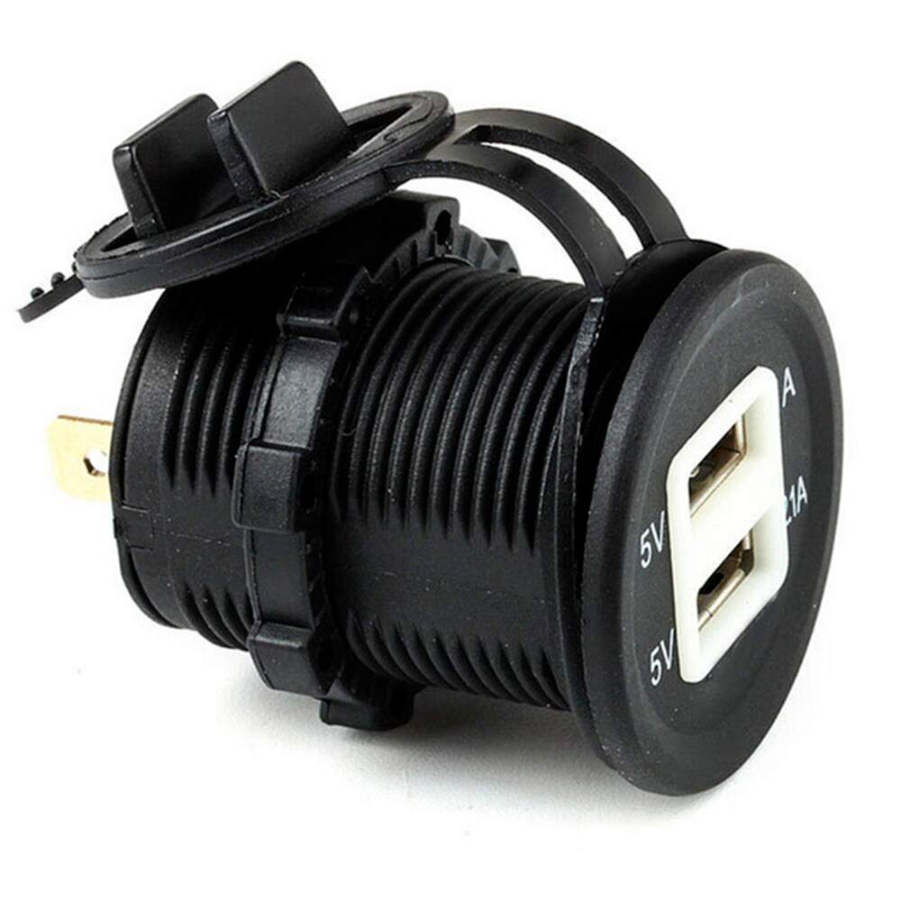 4b85284d0b6c05d03b8ff2aae7ee24be.jpg Tomada Usb Plástico Fêmea 12V - Imagem 1