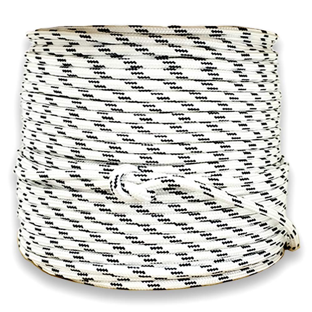 5f246998cc4e64de0a9de73e1476ce1f.jpg Kit 10 Metros Cabo Náutico Pré-Estirado 16mm Branco Com Marinho - Imagem 1