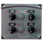 Painel Comando Náutico 4 Posições Led Cinza