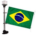Luz Alcançado Ancoragem LED Preto Com Bandeira
