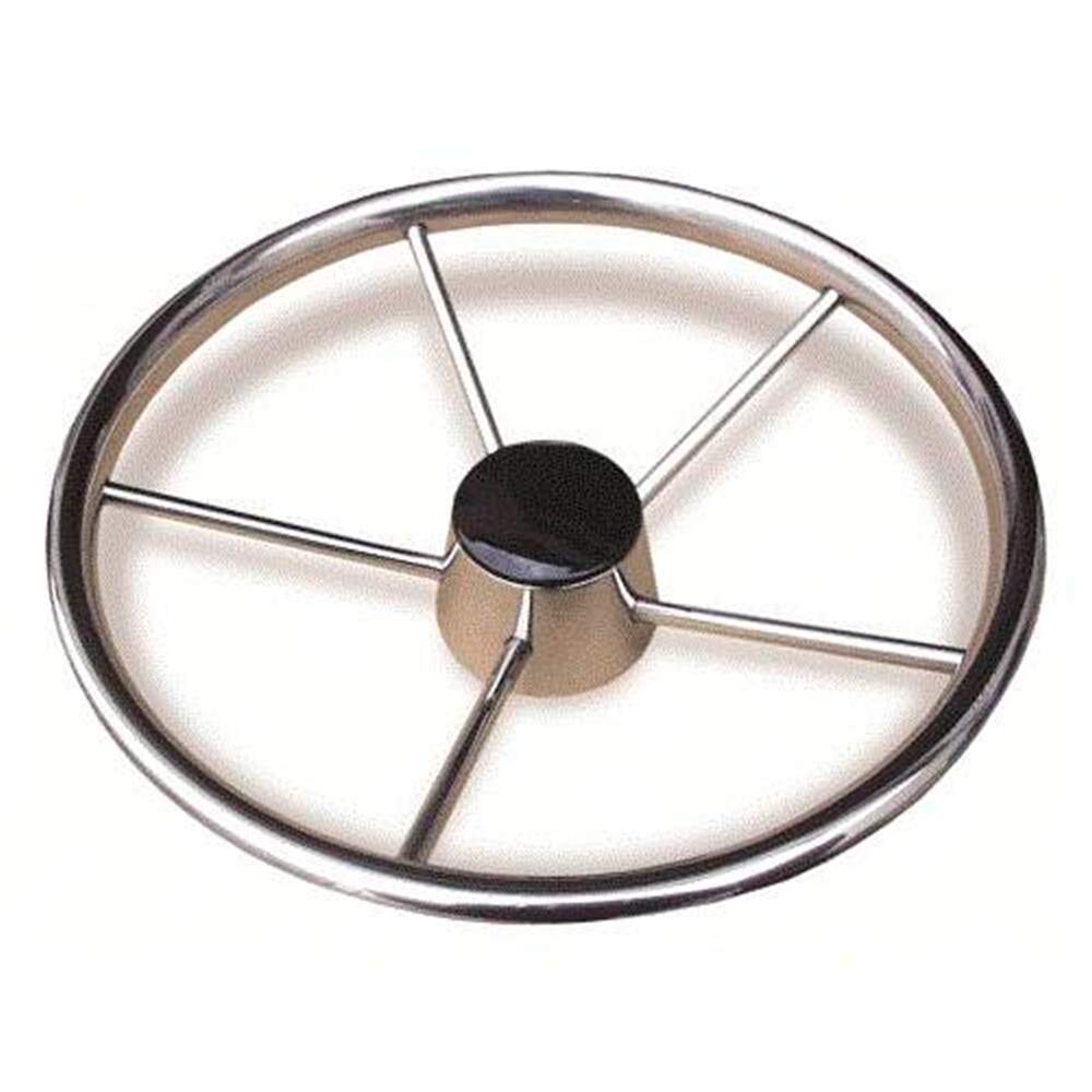 6af902bca30467c6ff702136263bc6e0.jpg Volante Náutico Timão Inox 390mm Tampa Preta - Imagem 1