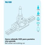 Carro Spinnaker Nautos 96100 32H Roletado Ponteira Sino