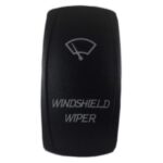 Botão Náutico Limpador Parabrisa Marinizado Preto Com LED Branco 12V/24V 3 Pinos