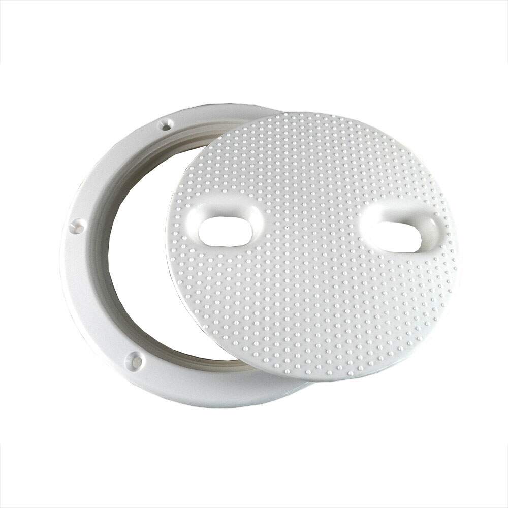 7c042d6f9e85afee7518ebfde42547da.jpg Tampa De Inspeção 6 Pol Anti-Derrapante Branca - Imagem 1