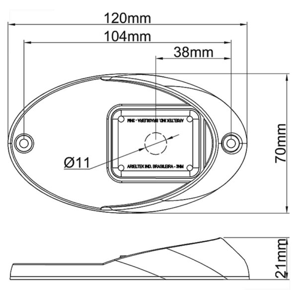 Luz de Navegação BB BE e Auxiliar Atracação Tubarão Arieltek - Imagem 3