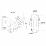 Moitão Pivotante Flip Flop 30 Graus 96450 Nautos 30mm - Imagem 4