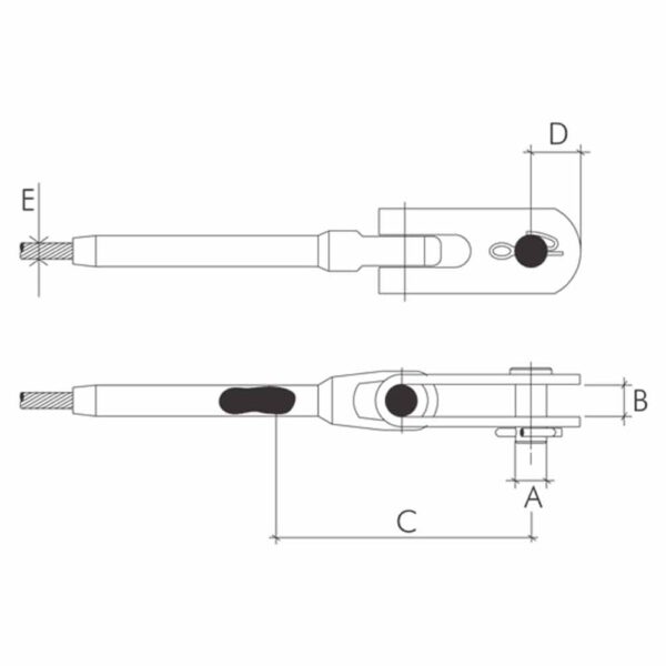 Terminal Fêmea Nautos 93023 Prensavel para Cabo de 4 mm - Imagem 2