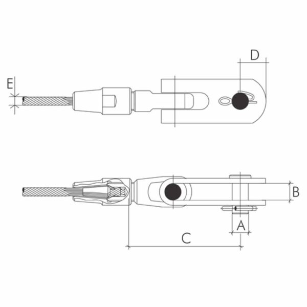 Terminal Macho Nautos 93055 Rápido para Cabos de 8 mm - Imagem 3