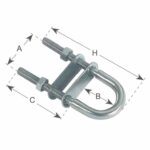 Ubolt FNI M8 Dupla Chapa 10mm Aço Inox - Imagem 3