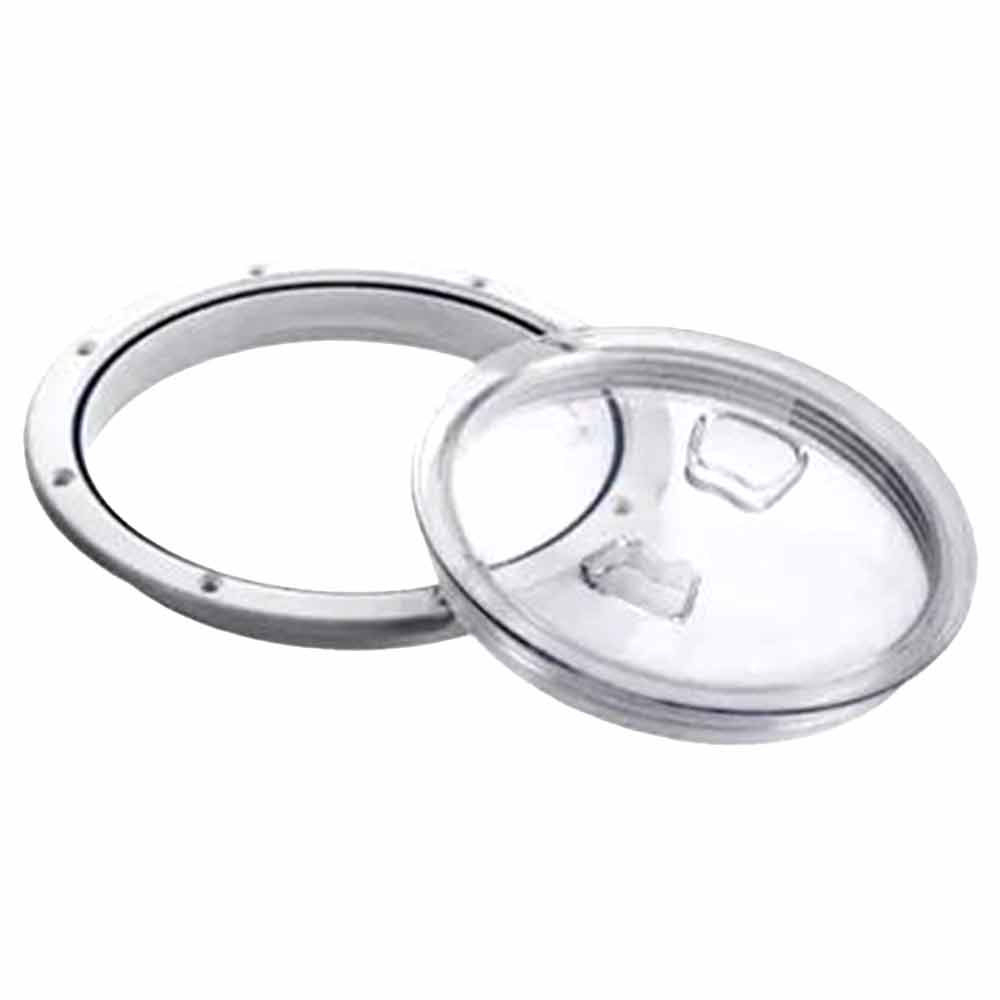 ac027e2440fba53f3a0fd3dee92d6c24.jpg Tampa De Inspeção 6 Pol Transparente - Imagem 1