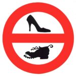 Adesivo PVC Proibido Sapatos 170mm - Imagem 3