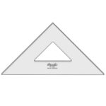 Esquadro 45 graus 28 cm Sem Escalas Trident Desetec