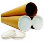 Kit 3 Tubos Postal de Papelão 100x6 cm com Tampa