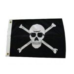 Bandeira Pirata com Caveira e Ossos Preta - Imagem 3