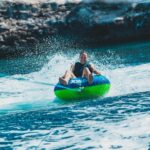 Boia Náutica Swath 1 Pessoa Jobe Rebocável Lancha Jet Verde Azul - Imagem 5