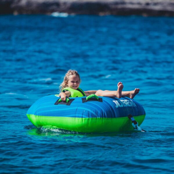 Boia Náutica Swath 1 Pessoa Jobe Rebocável Lancha Jet Verde Azul - Imagem 6