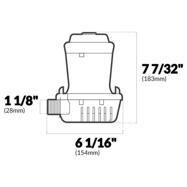 Bomba De Porão Shurflo 1500 GPH 12v - Imagem 4