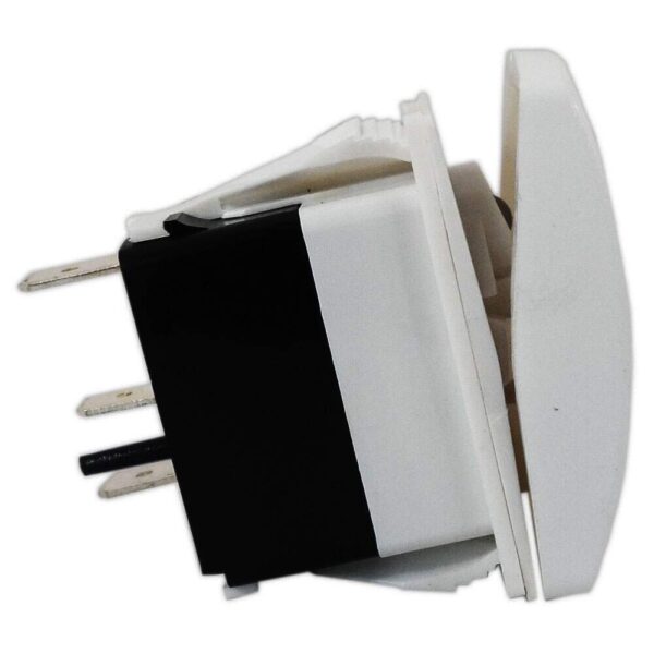 Botão Buzina Branco LED Branco 12V/24V 3 Pinos - Imagem 3