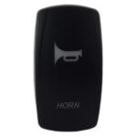 Botão Buzina Preto LED Branco 12V/24V 3 Pinos - Imagem 3