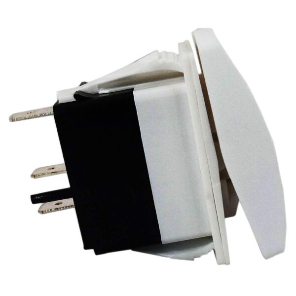 Botão Náutico Limpador Parabrisa Marinizado Branco Com LED Branco 12V/24V 3 Pinos - Imagem 5