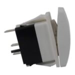 Botão Náutico Momentâneo Marinizado Branco Com LED Azul 12V/24V 3 Pinos - Imagem 4