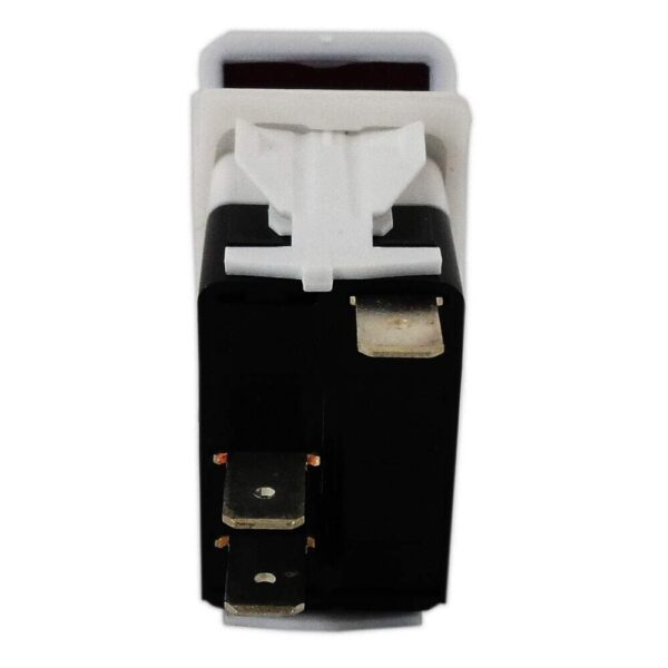 Botão Náutico Momentâneo Marinizado Branco Com LED Vermelho 12V/24V 3 Pinos - Imagem 4