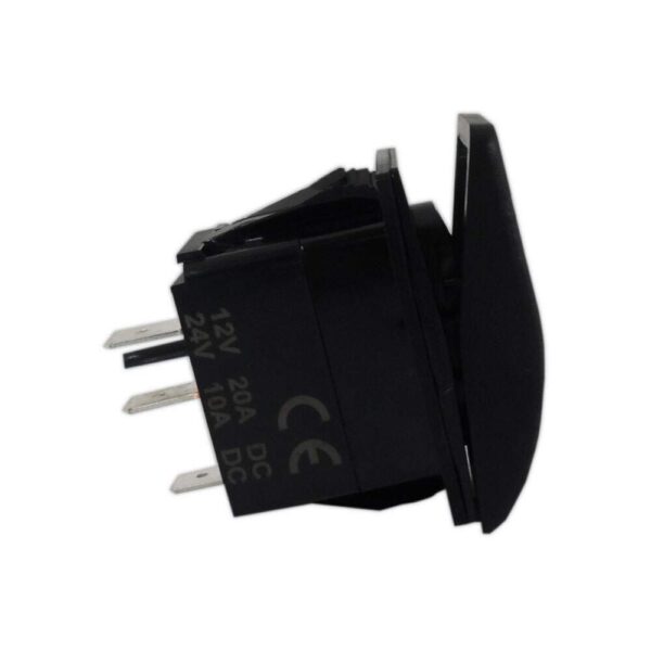 Botão Náutico On Off Marinizado Preto LED Branco 12V/24V 3 Pinos - Imagem 5