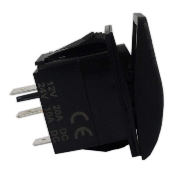 Botão Náutico On Off Marinizado Preto LED Vermelho 12V/24V 3 Pinos - Imagem 4