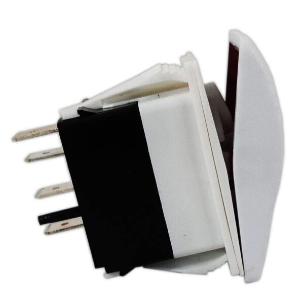 Botão Náutico On Off On Marinizado Branco LED Vermelho 12V/24V 4 Pinos - Imagem 5