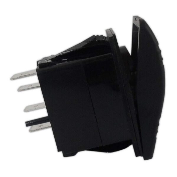 Botão Náutico On Off On Marinizado Preto LED Branco 12V/24V 4 Pinos - Imagem 4