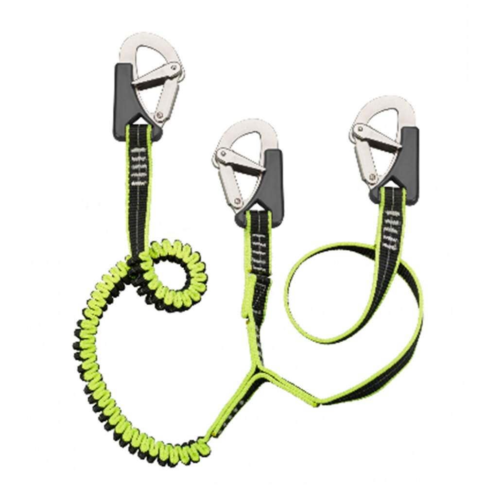 c9defcbfa03a91c284db0487e8f38b1a.jpg Cinta Para Linha De Vida Duplo 3 Mosquetões Elástico - Imagem 1