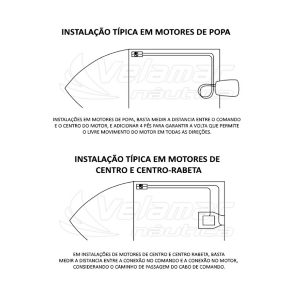 Cabo De Comando 14 Pés Mercury Mariner Teleflex Quicksilver - Imagem 3