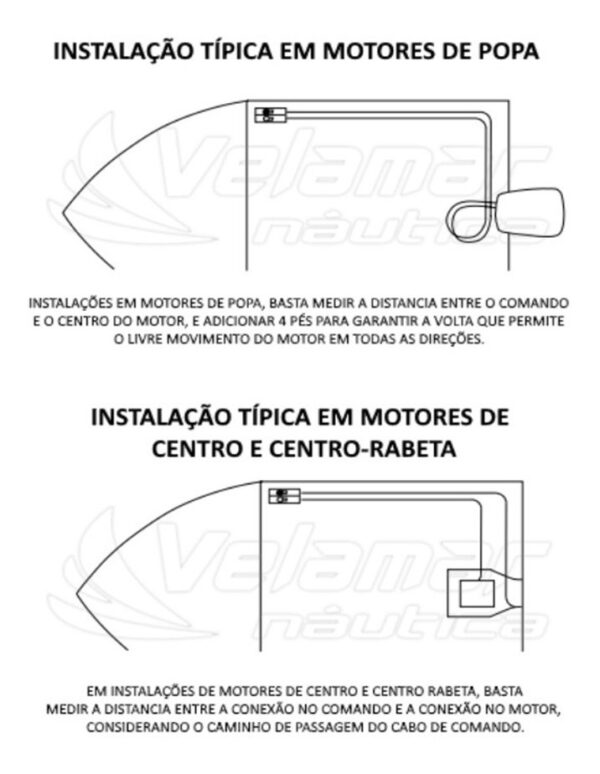 Cabo De Comando 18 Pés Mercury Mariner Teleflex Quicksilver - Imagem 5