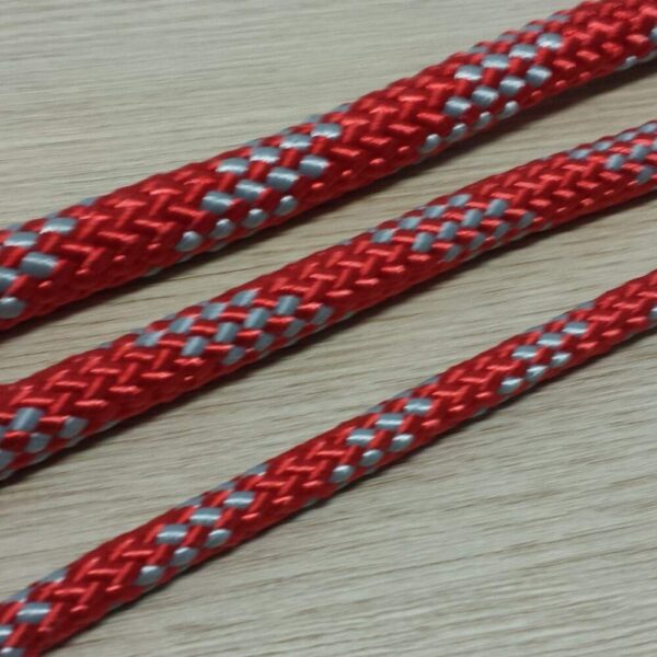Cabo Náutico Pré-Estirado 8mm Vermelho Com Cinza Por Metro - Imagem 2