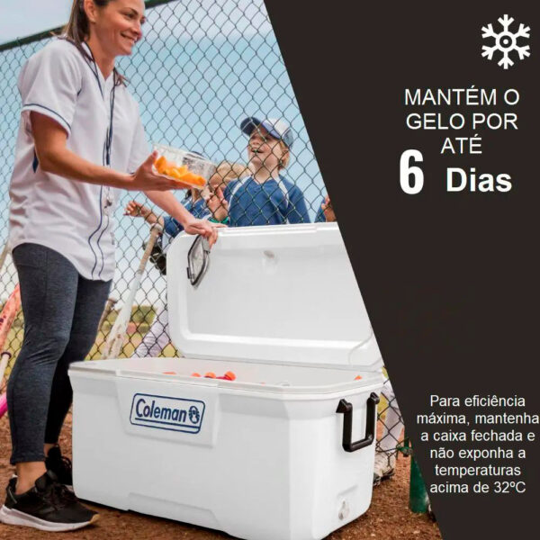 Caixa Térmica Coleman Marine 150Qt Branca - Imagem 4