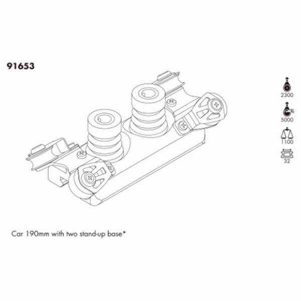 Carro Traveler Nautos 91653 32H 190mm Dois Stand Up - Imagem 3
