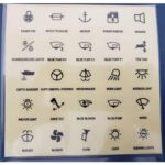 Cartela Adesiva 25 Símbolos Botão Náutico - Imagem 5