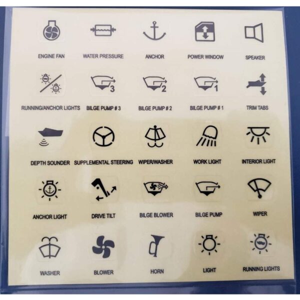 Cartela Adesiva 25 Símbolos Botão Náutico - Imagem 5