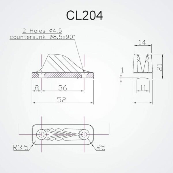 Clamcleat Cl204 Mini Preto - Imagem 4
