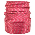 Cabo Náutico Pré-Estirado 8mm Vermelho Com Cinza Por Metro