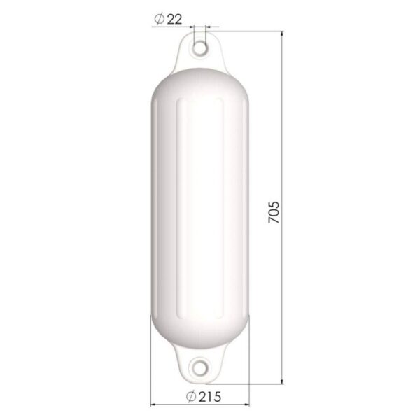 Defensa Polyform G5 Branca 70,5x21,5cm Original Norueguesa - Imagem 3