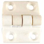 Dobradiça 4 Furos 35X35 Plástico Branco - Imagem 3