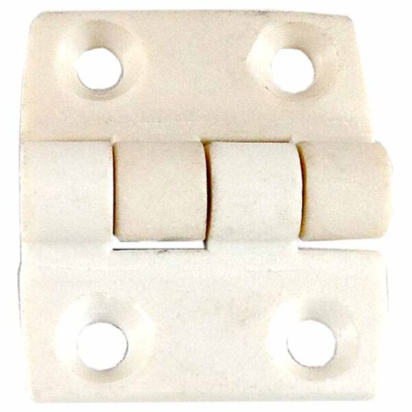 Dobradiça 4 Furos 35X35 Plástico Branco - Imagem 2