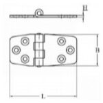 Dobradiça Inox 6 Furos 82X40X2mm - Imagem 3