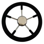 Volante Náutico Preto / Inox T9B 350mm 25O Timão